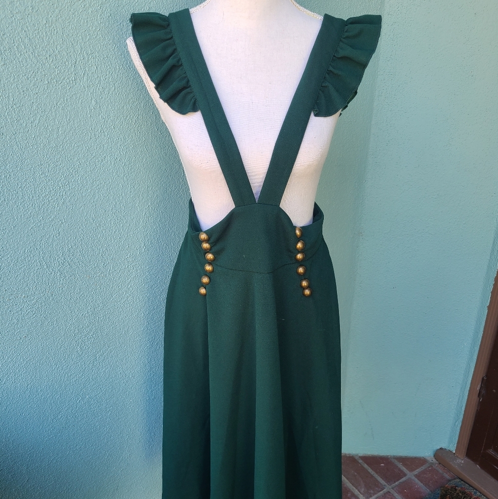 Olive Green 1940s inspired Skirt